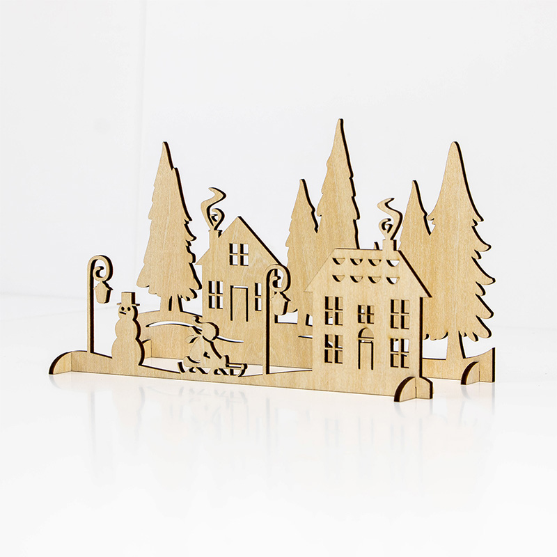 wooden Christmas Village house