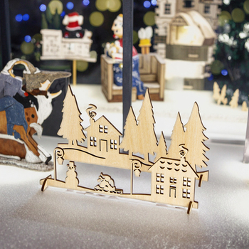 christmas wooden house