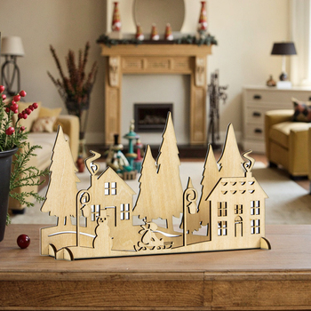 christmas wooden house