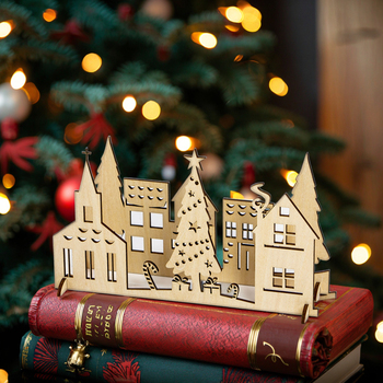 laser cut christmas village