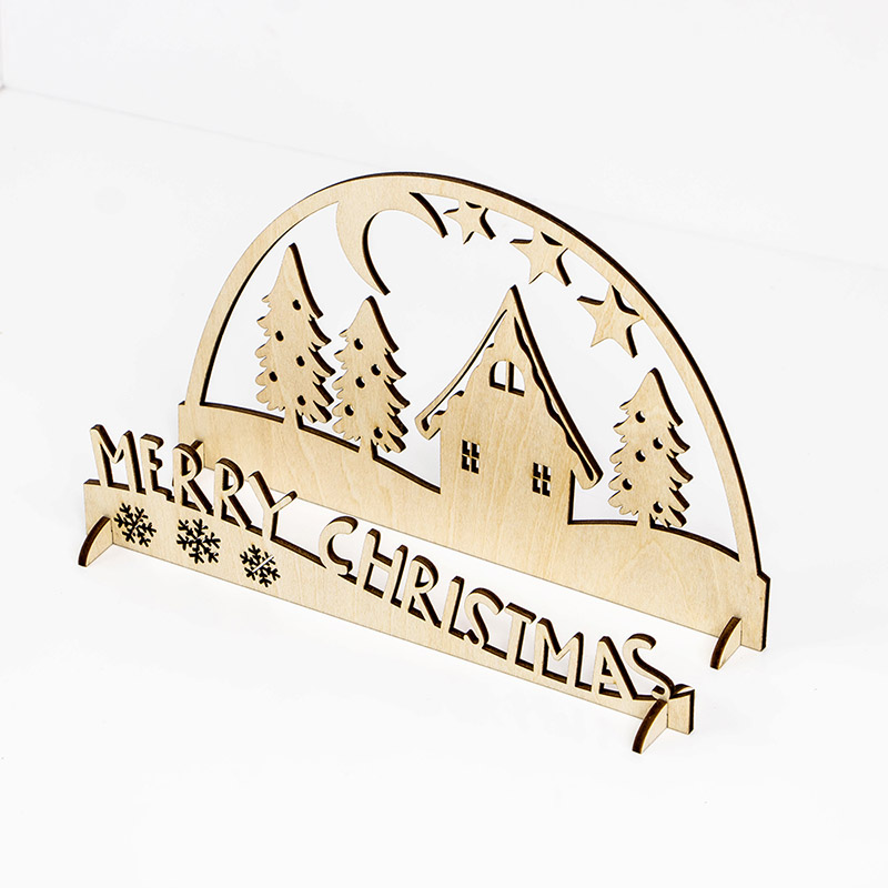 wooden christmas village