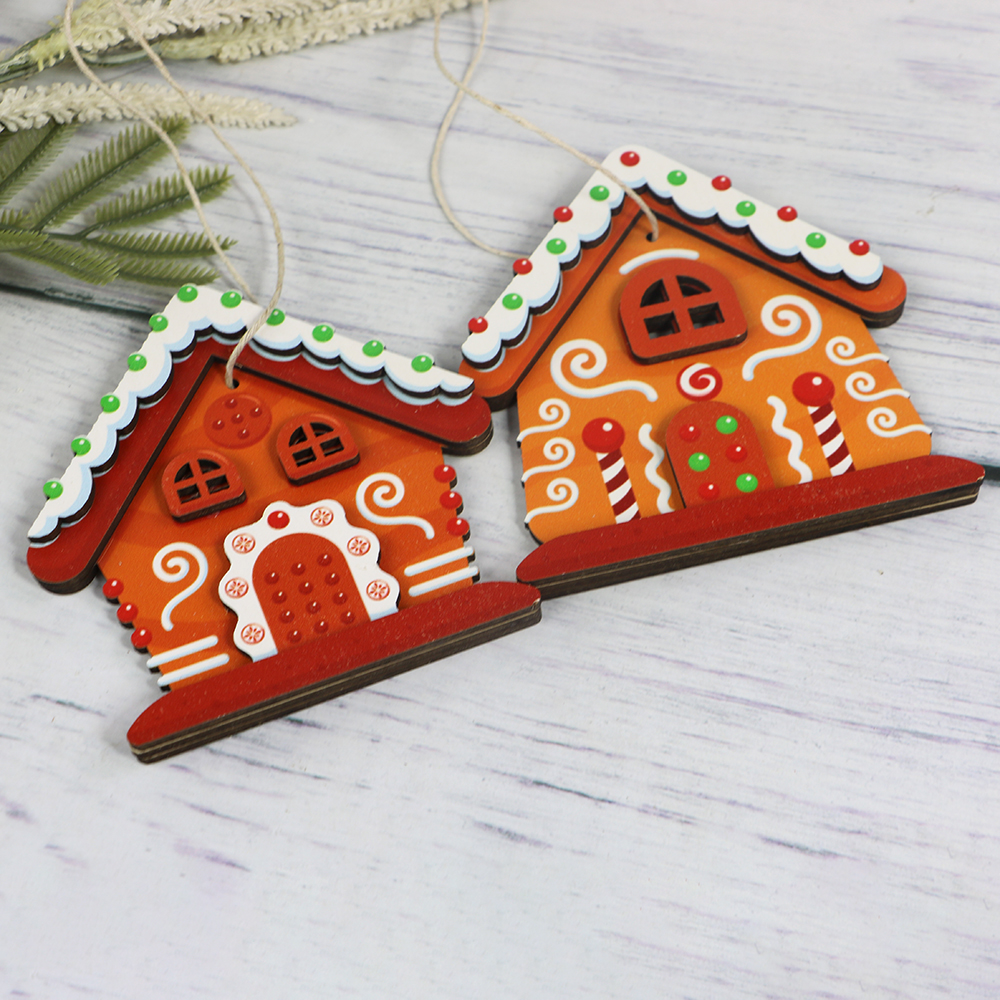 wooden christmas tree ornament