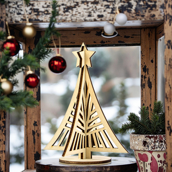 Laser cut plywood for Christmas