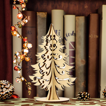 laser cut wooden Christmas tree