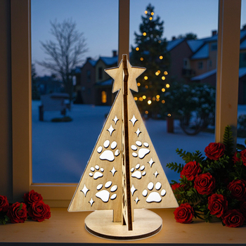 wooden christmas tree decorations