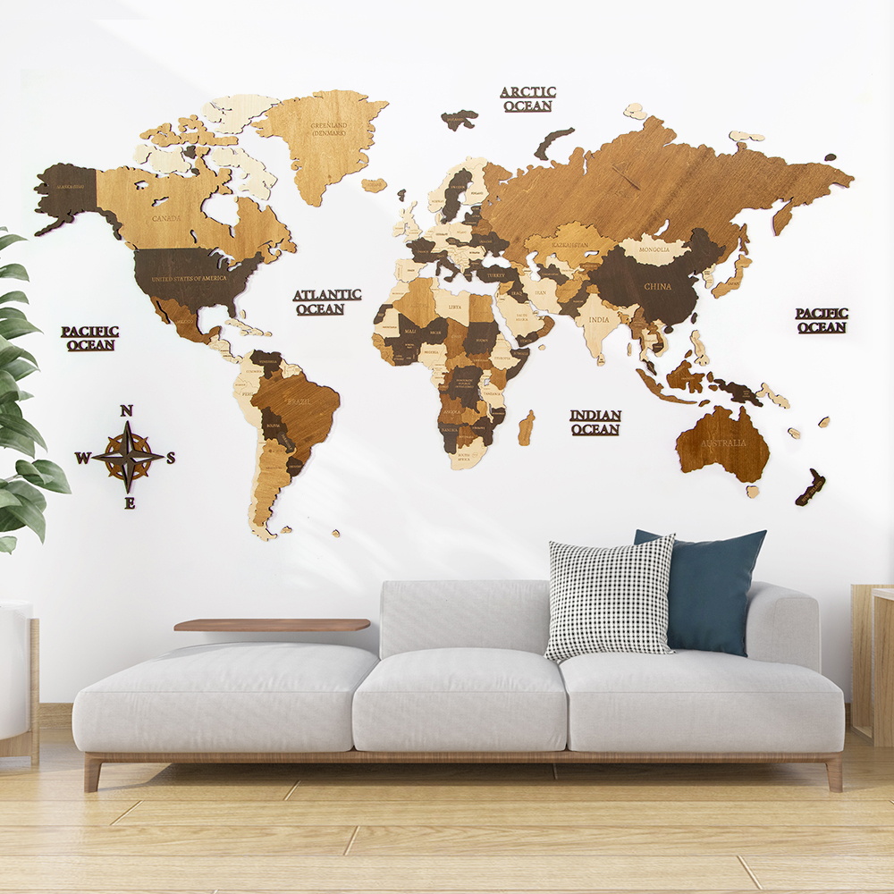 3d Wood World Map 3d Wood World Map