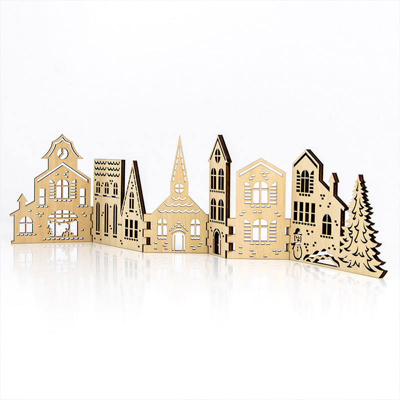 christmas village wood