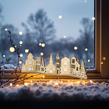 christmas village wood