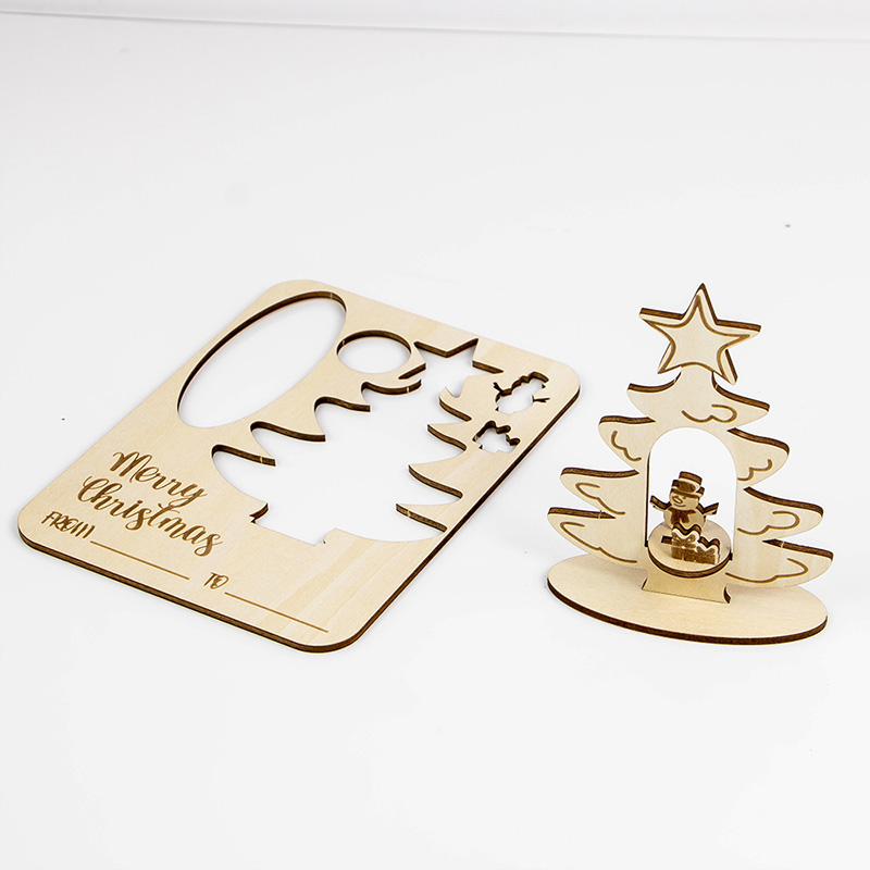 wood laser cut christmas ornament