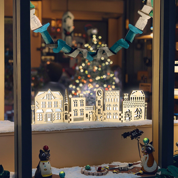 christmas wooden house