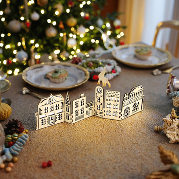 laser cut christmas village