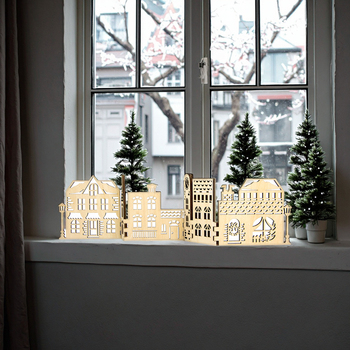 christmas wooden house