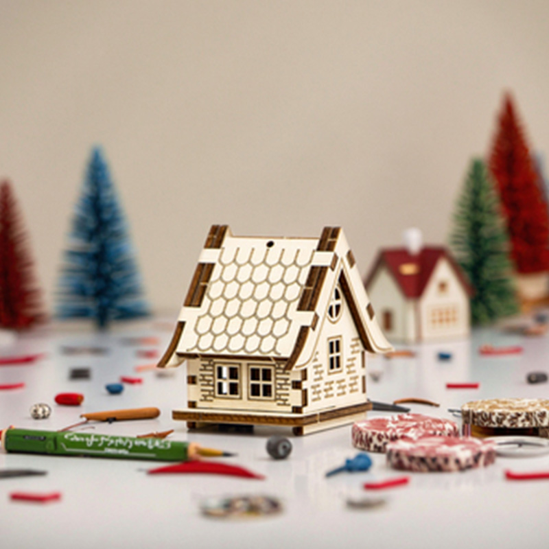 laser cut wood christmas ornament