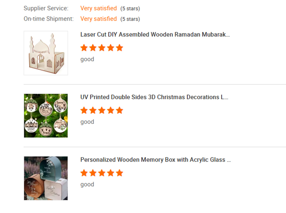 Customer Positive Reviews