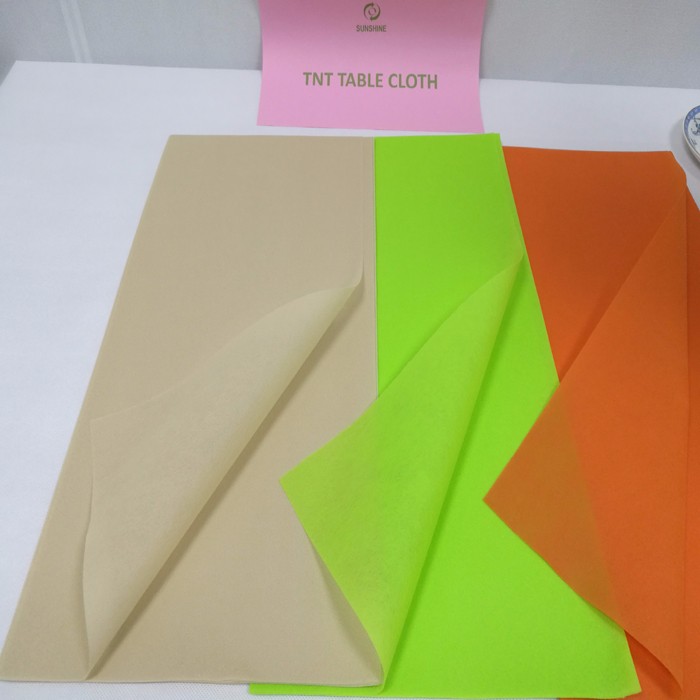 colorful pp spunbond nonwoven fabric TNT tablecloth