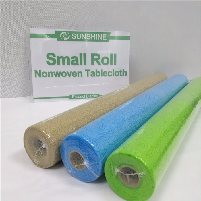 Best price pp nonwoven pre-cut tablecloth small roll