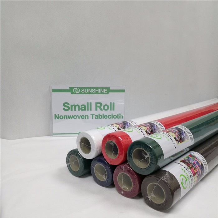 Best supplier pp nonwoven pre-cut tablecloth small roll