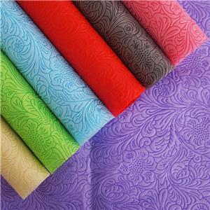 Embossed non woven stitched fabric spunbonded non-woven fabric with furniture decoration