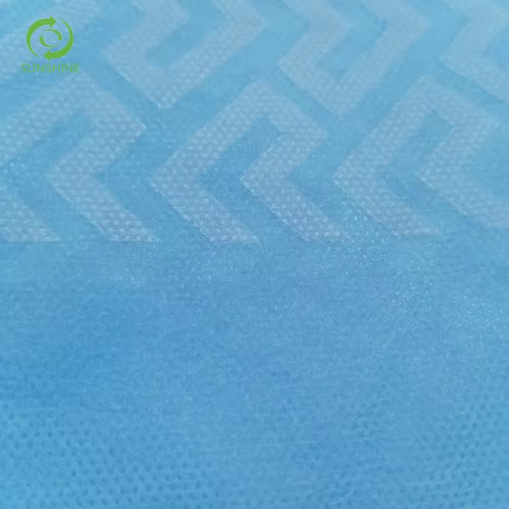 Sunshine hot selling disposable Printed non-woven roll spunbond SS nonwoven fabric rolls polypropylene fabric for shoe covers