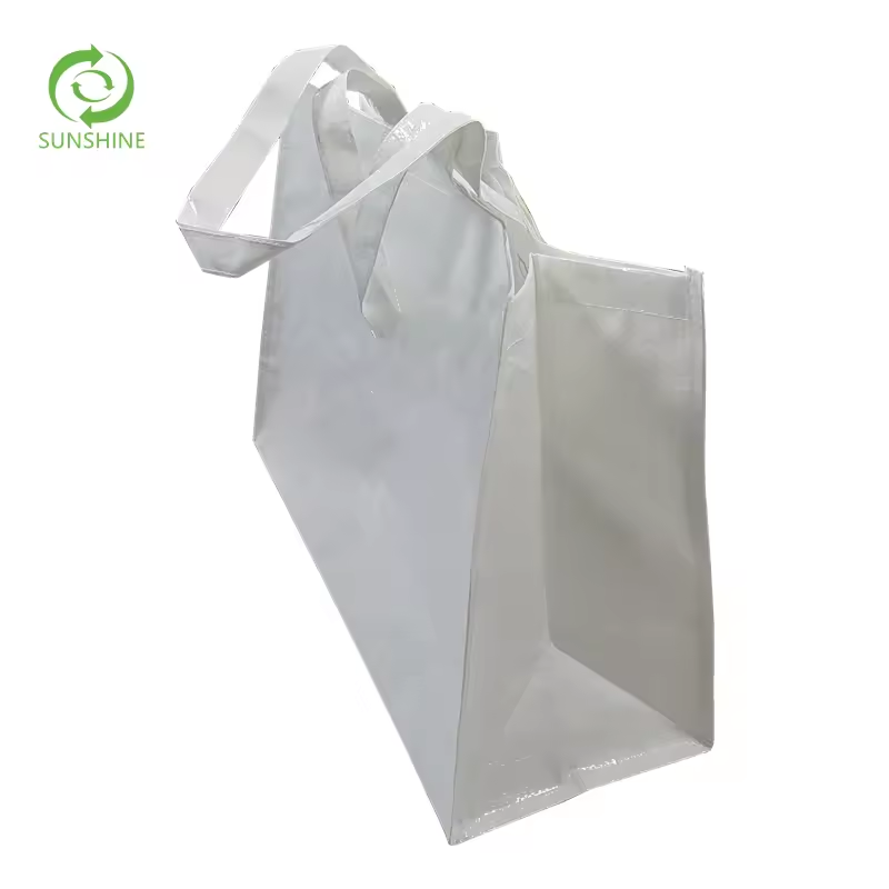 Cheap reusable customized new printed Logo tote nonwoven shopping bags 100%pp nonwoven fabric handle colorful bags