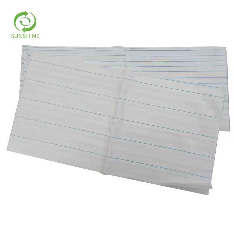 customized disposable waterproof stripe double pp nonwoven fabric bed sheet set hotel cover rolls for spa