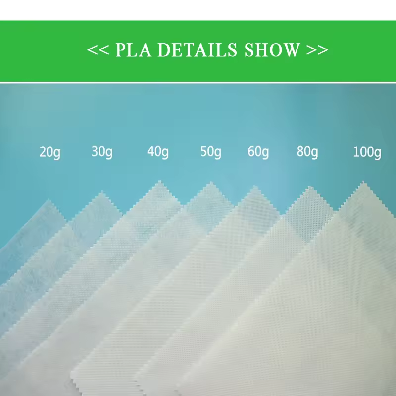 For Coffee Bag Soft PLA Hydrophilic Nonwoven Fabric for Tea Bag Baby Diaper Eco-Friendly Polylactic Acid PLA Corn Fiber