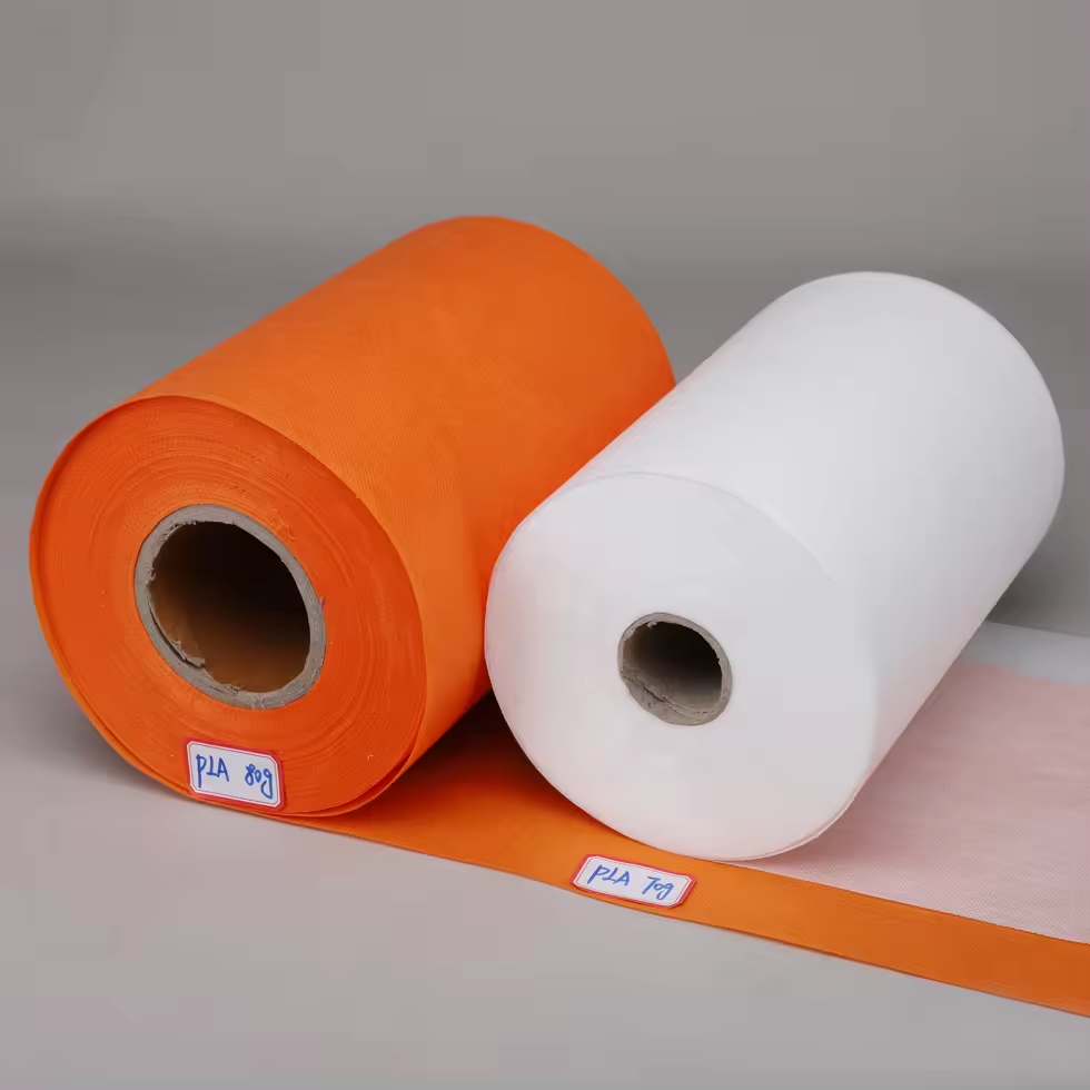 Factory Price Make-to-order PLA/RPET White Mesh 100% biodegradable Recycled woven plastic Polyester Spun Bond Nonwoven Fabric