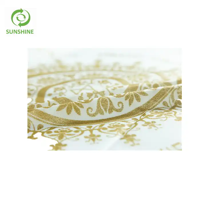 Sunshine Oil-proof Customized printed Nonwoven 100% PP spunbonded Nonwoven Fabric Table cloth