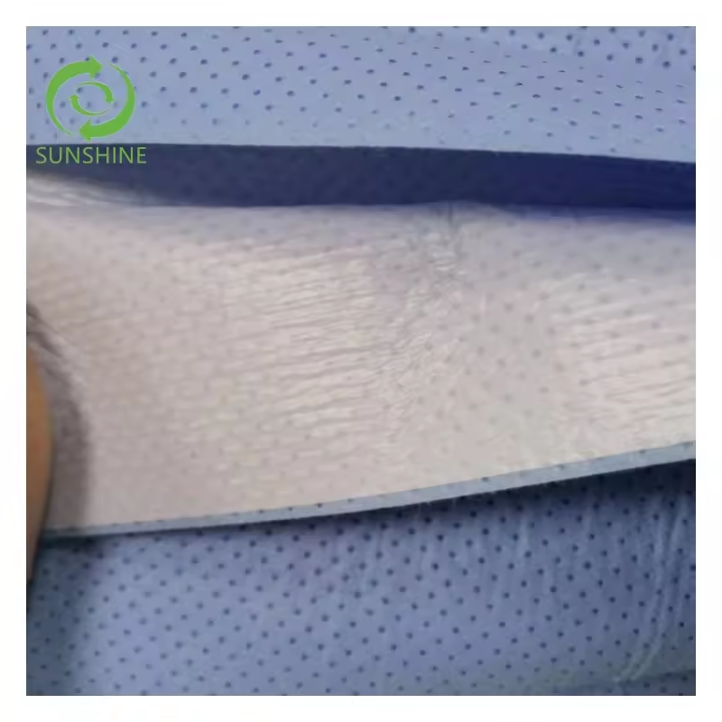 SMF high quality hydrophilic non-woven fabric super absorbent PE thin film glue composite for medical water-absorbent pad