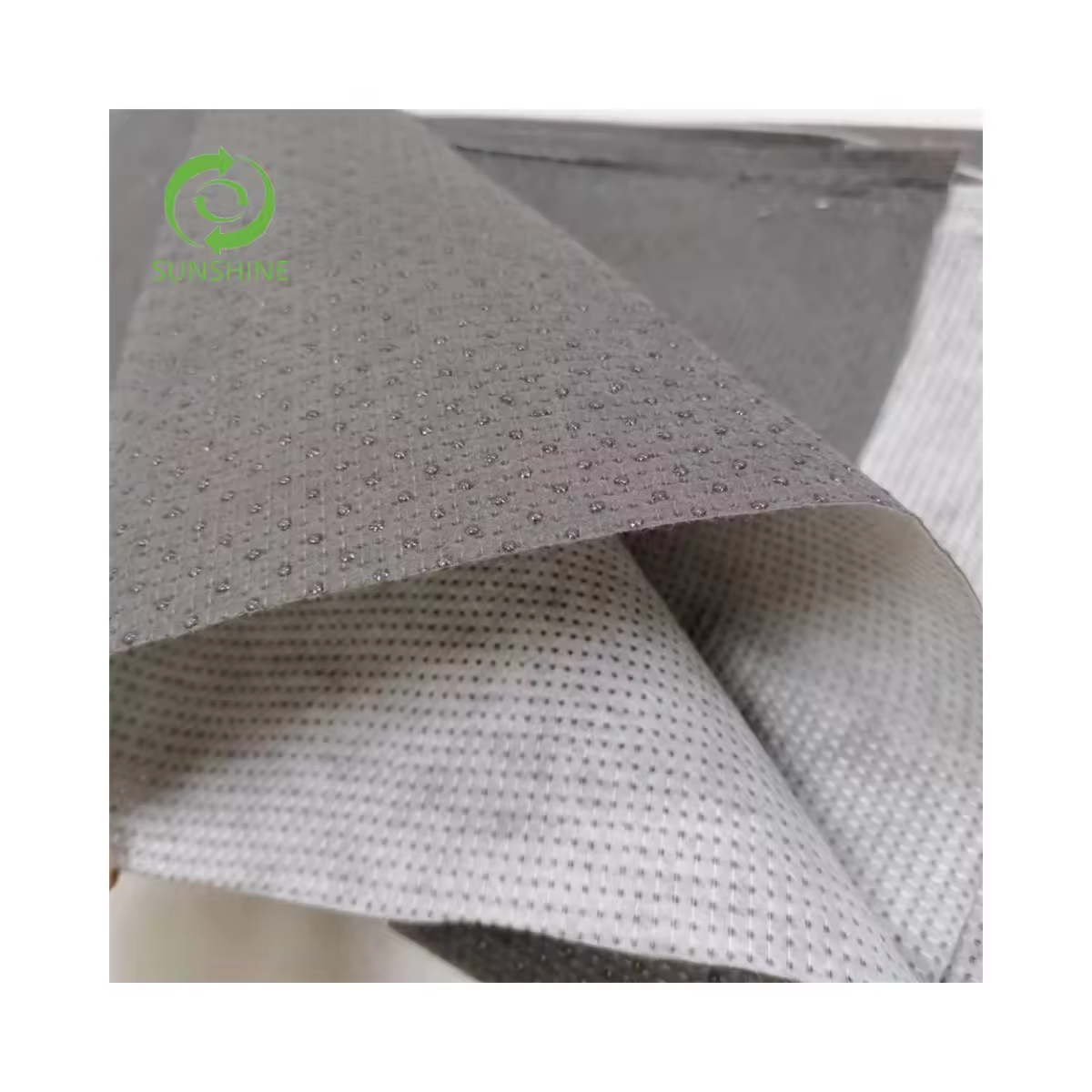 Sunshine stitchbond nonwoven fabric punch needle PVC white dot 80-180gsm anti-slip fabric for Mattress and sofa