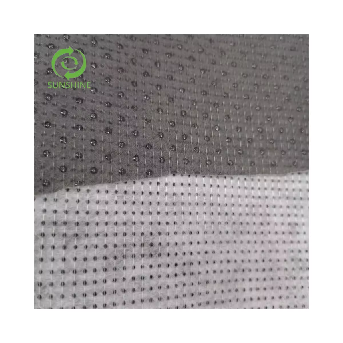 Sunshine stitchbond nonwoven fabric punch needle PVC white dot 80-180gsm anti-slip fabric for Mattress and sofa