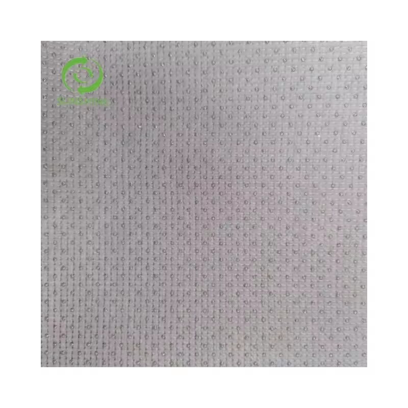 Sunshine stitchbond nonwoven fabric punch needle PVC white dot 80-180gsm anti-slip fabric for Mattress and sofa