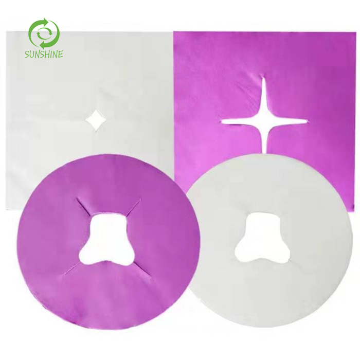 PP/SMS sheet Face Massage Cover Pad, 100Pcs Disposable Salon SPA Face Hole Pillow Mat for Massage Tables & Massage Chairs