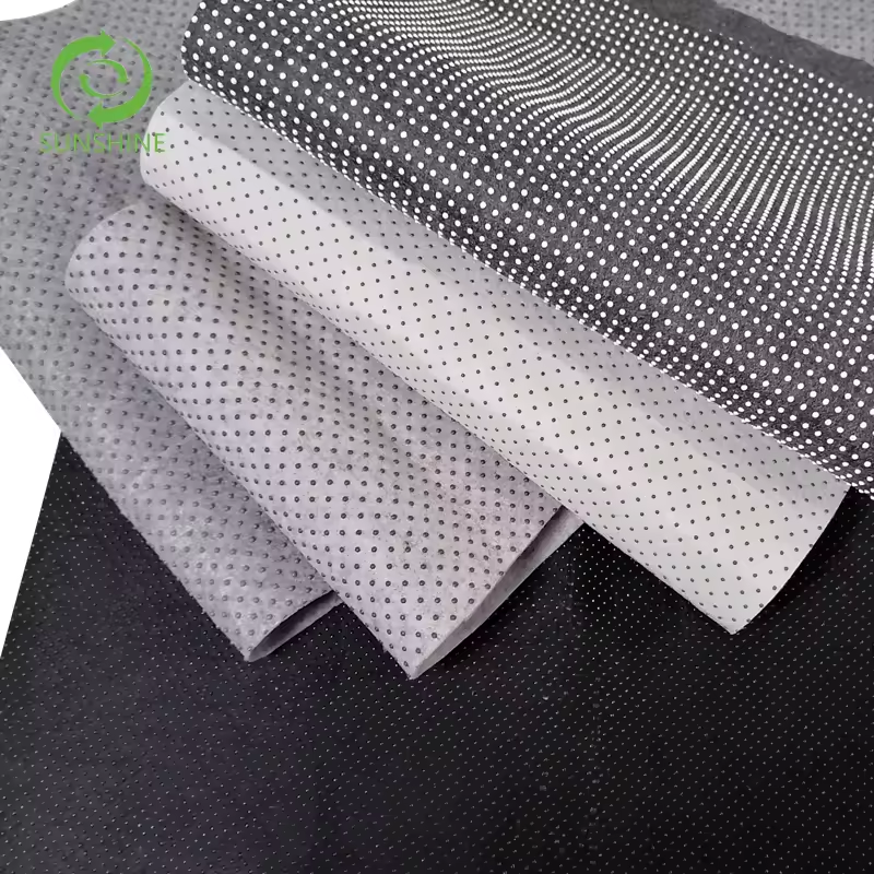 Fast delivery anti slip carpet PVC polyester dots coated nonwoven fabric anti slip felt non woven fabric