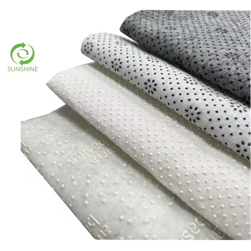 Fast delivery anti slip carpet PVC polyester dots coated nonwoven fabric anti slip felt non woven fabric