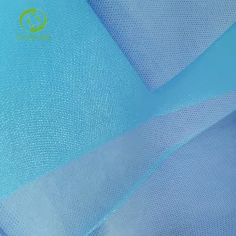 55GSM PE Laminated 100% polypropylene non-woven fabric recyclable material lamination nonwoven fabric for medical material use