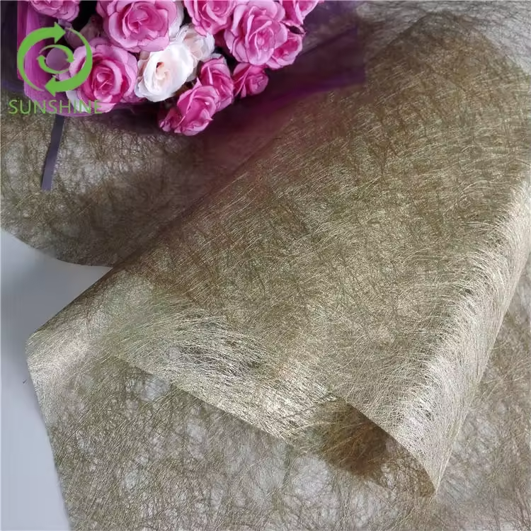 Good quality electroplating dyeing flower packaging, long fiber non-woven forFresh Flower packaging decorative materials