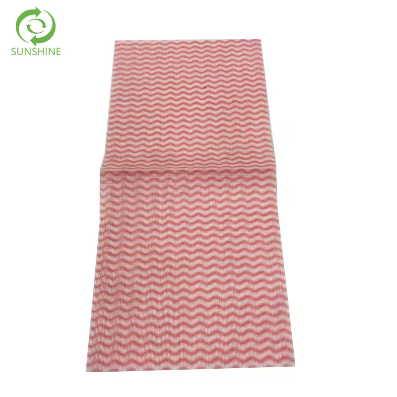 Disposable wood floor wave pattern cleaning wipes mop nonwoven cleaning cloth box yellow polyester microfiber cleaning cloth