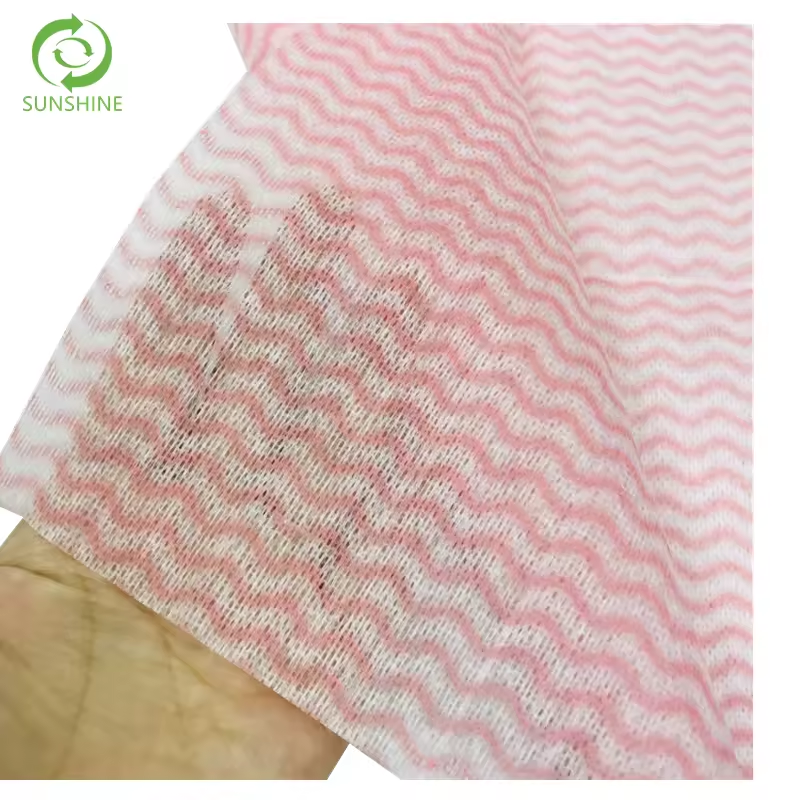 Disposable wood floor wave pattern cleaning wipes mop nonwoven cleaning cloth box yellow polyester microfiber cleaning cloth