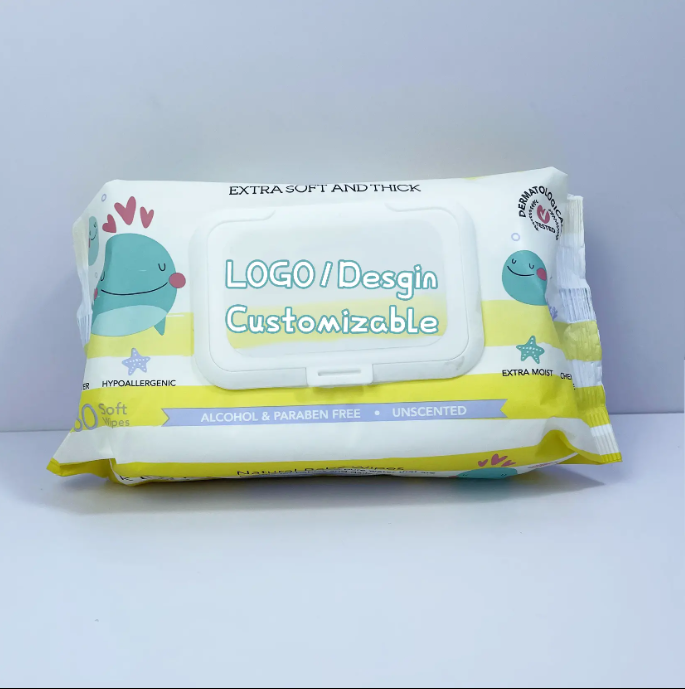 Factory Custom Wet Tissue Paper Wipes Eco-Friendly Sensitive Skin Cleaning Wet Wipes Soft Unscented Scented Wipes for Cleansing