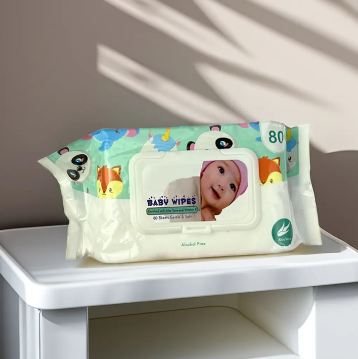 Organic Bamboo Wet Wipes Eco-Friendly Disposable Tissues Wholesale for Baby