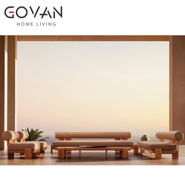 Vigo Teak Collection-Sofa-Outdoor Three Seater Sofa