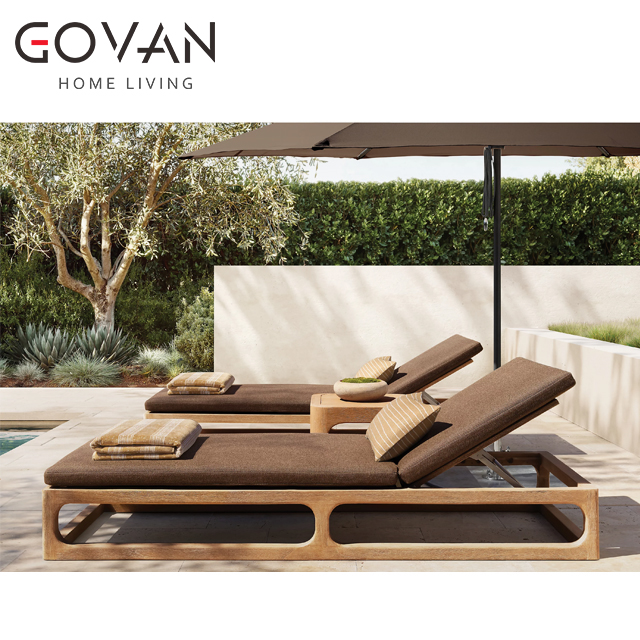Cassale Teak Collection-Outdoor Chaise Lounge Chair