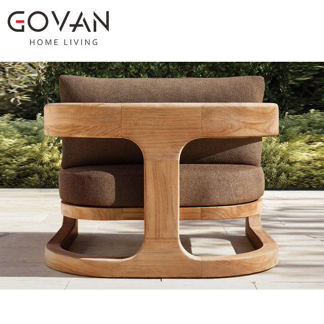 Cassale Teak Collection-Swivel Lounge Chair