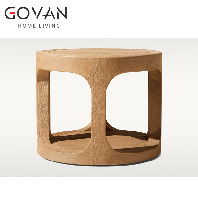 Cassale Teak Collection-Outdoor Round Side Table
