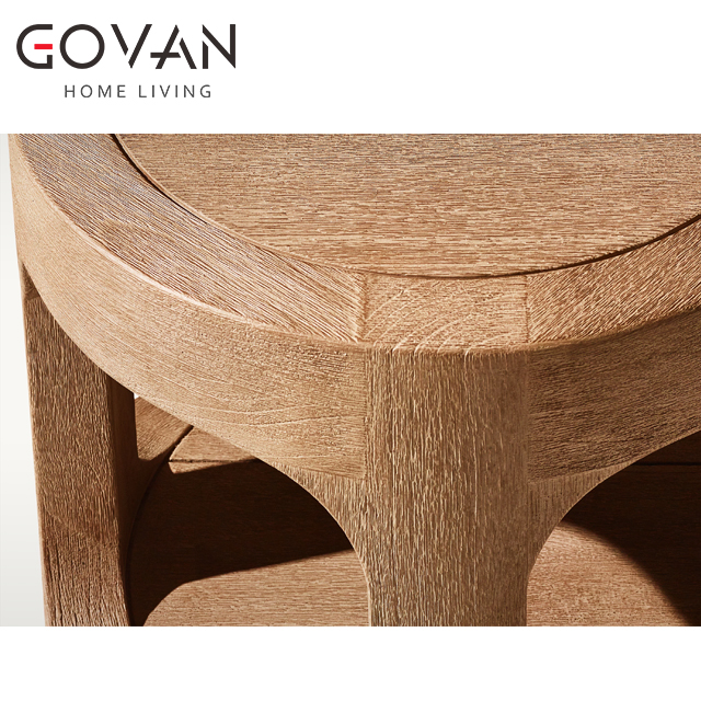 Cassale Teak Collection-Outdoor Round Side Table