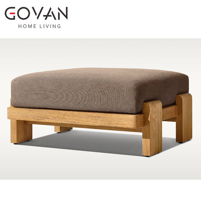 Vigo Teak Collection-Pedal-Outdoor Ottoman