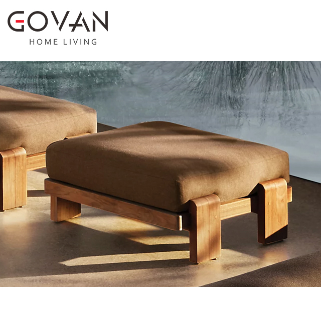 Vigo Teak Collection-Pedal-Outdoor Ottoman