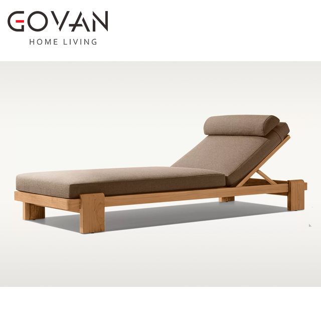 Vigo Teak Collection-Sunbed-Outdoor Chaise Lounge Chair