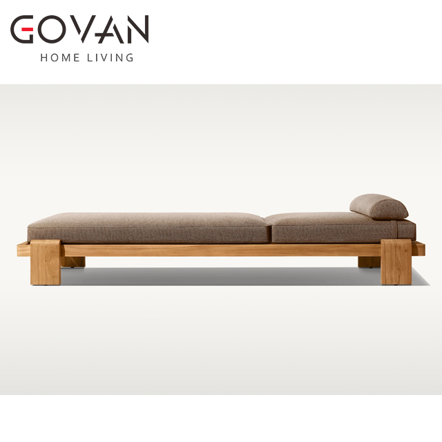 Vigo Teak Collection-Sunbed-Outdoor Chaise Lounge Chair